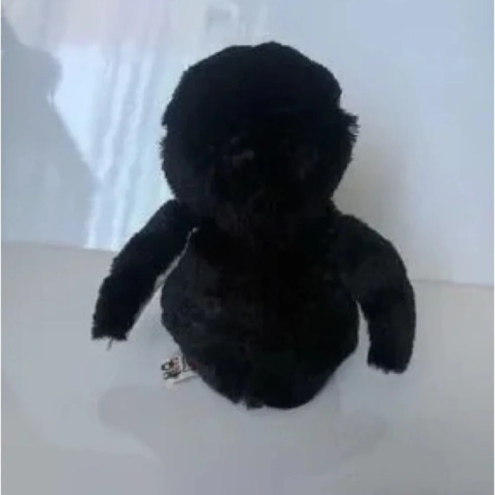 Plush Penguin Bird Toy - Black, White & Yellow